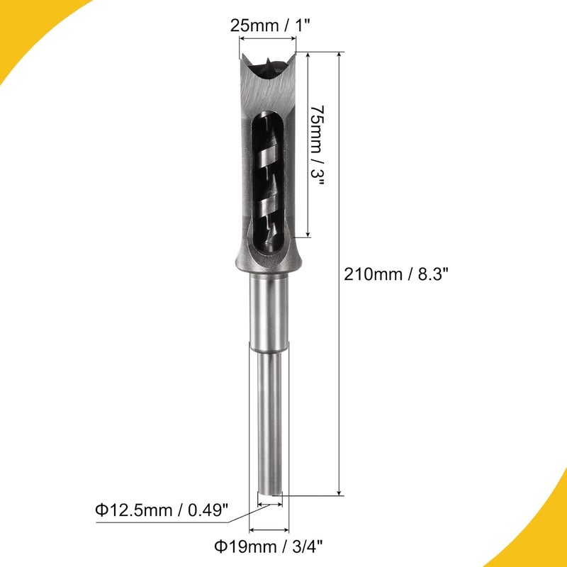 WorkBless 1" Woodworking Mortise Bit, Square Hole Drill Bit, High-Carbon Steel Hollow Chisel Mortise Power Tool for Woodworking - Image 3